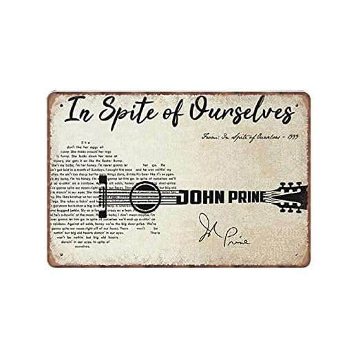 'In Spite Of Ourselves' Lyrics Song In Spite Of Ourselves plåtskylt tryck 'In Spite of Ourselves musikalbum nyhet tenn metallskylt platta bar pub vintage retro väggdekor hem grupp veranda 140 mm x 200 mm