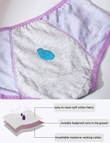 Kiench Teen Girls Period Panties No Show Leak Proof Underwear 6-Pack4