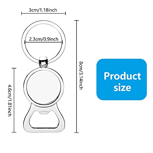 image for Deloky 10PCS Sublimation Blank Keychain-DIY Heat Transfer Metal Bottle