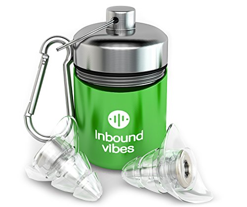 High Fidelity Professional Ear Plugs - Most effective Noise Reduction Ear Plugs for Concerts, Musicians, Work and Motorcycle Ear Protection - Soft and Comfortable Reusable Ear Plugs - Concert Earplugs