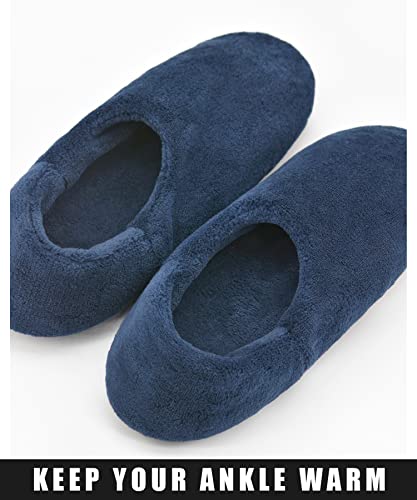 Image of Keyela Unisex Gripper Slipper Socks, Fleece Lined Winter House Slippers | Plush fuzzy warm indoor winter footwear Universal winter sock slippers fit men and women
