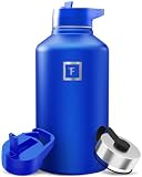 IRON °FLASK Camping & Hiking Hydration Flask with Straw, Wide Mouth Insulated Stainless Steel Sports Water...