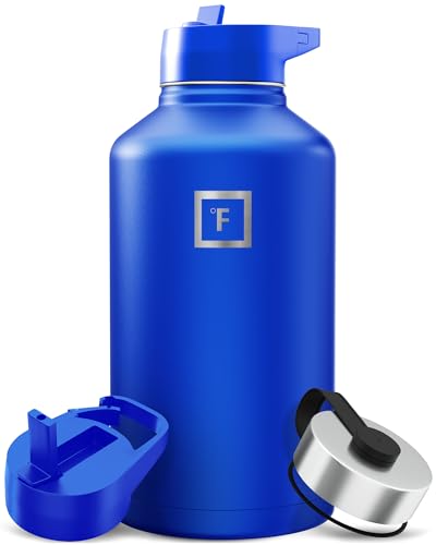 Iron Flask 64 oz Stainless Hydration Bottle with 3 Lids