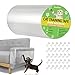 Lewondr Protector de Muebles Gatos, 20 * 300cm Adhesivo Protector Sofa Gatos Arañazo, Transparente Protectores de Sofa para Gatos con 30 Tornillos, Fácil de Instalar para Proteger Puerta Mesa Armario