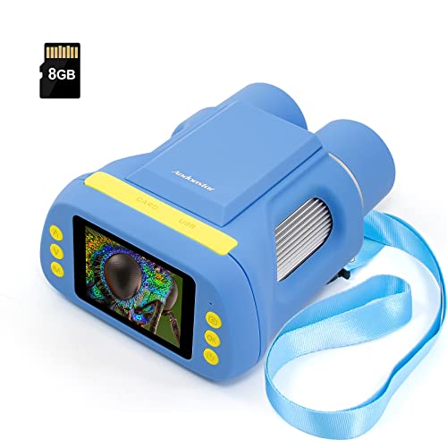 Andonstar Ad122 Digital Microscope & Telescope For Kids, Usb Kids Microscope Camera With Portable Tripod, 2-Inch 220X Zoom Handheld Electronic Binoculars, Gift For Boys Girls, Pc Compatible, 8Gb(Blue) #TOP1