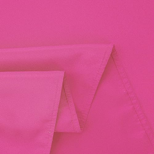 Image of FOLINS&HOME Hot Pink Rectangle Waterproof Tablecloth, 60 x 102 Inch | Fuchsia Wrinkle Free Polyester Rectangular Table Cloths, Spillproof Heavy Duty and Washable Table Cover for Party, Banquet