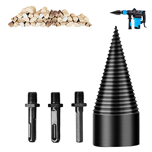 image for Osflydan Firewood Log Splitter Drill Bit,3pcs Removable Firewood Log S