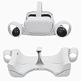 Charging Dock for Oculus Quest 2, SUNTA VR Charging Station Stand Set for Oculus Quest 2 Headset Display Holder and Controller Mount Station with USB-C Charging Cable