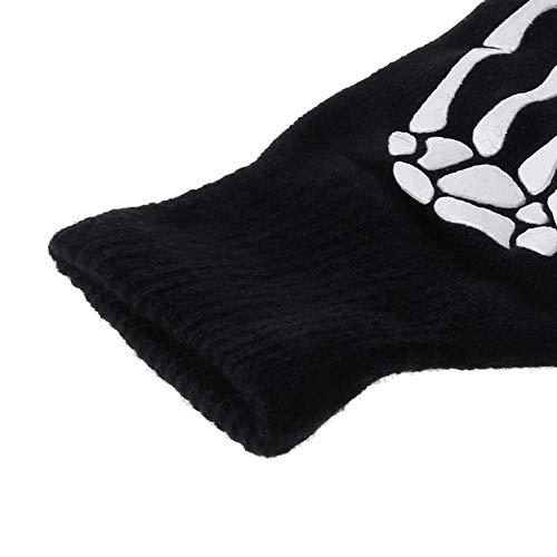 Guantes para ciclismo PooBa con cráneo estampado ideales para rutas urbanas en otoño 4