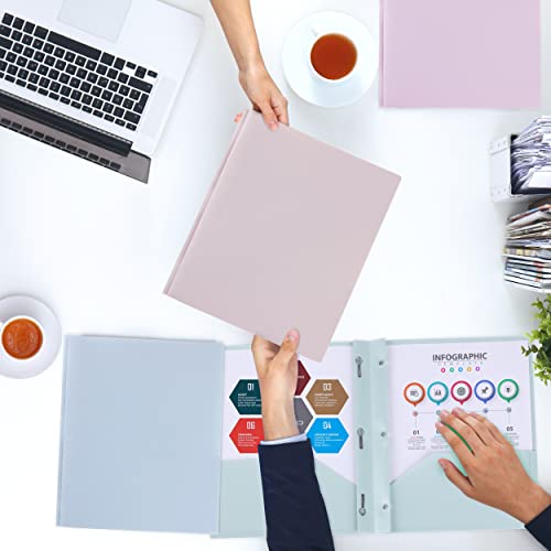 Mr. Pen- Plastic Folders With Pockets And Prong, 5 Pack, Muted Pastel Colors, Pocket Folders, Folders With Prongs, File Folders With Fasteners, 2 Pocket Folder, Folder With Pockets, Two Pocket Folder #TOP7