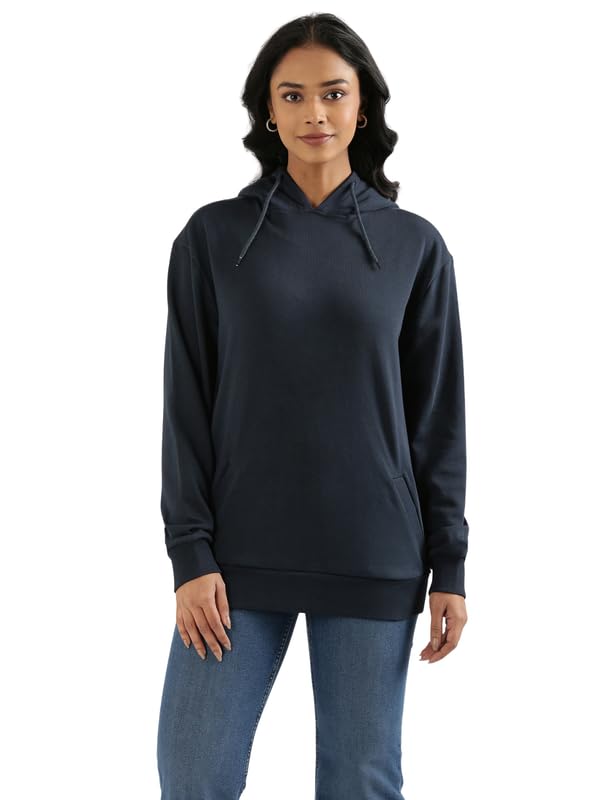 Image of SAADAA Unisex Pullover Fleece Hoodie for Men & Women | 100% Cotton Top Surface | Fleece Inner | Casual Fit | 2 Pockets | Winter Wear