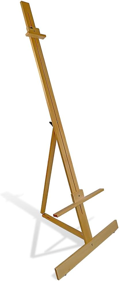 ART ADVANTAGE Single Mast Mega H Frame Studio Easel, Natural