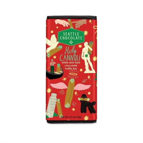 Seattle ChocolateHoly Cannoli Chocolate Bar, 70 GR