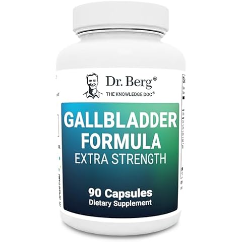 Dr. Berg Gallbladder Formula Extra Strength - Made w/Purified Bile Salts & Digestive Enzymes - Includes Carefully Selected Digestive Herbs - Full 45-Day Supply - 90 Capsules Cover