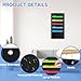 ZKOO 5 Pockets Hanging Wall File Organizer for A4 Size Paper/Legal/Letter Size Document, Sturdy Wall Mail Organizer Black Pocket Chart Great for Classroom, Office, Home Use with 2 Hangers