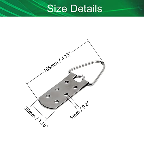 Image of D Ring Picture Hangers 105mm x 30mm Hardware Assortment Kit, for Home Decoration Hanging Clock Paintings Artwork Creative Picture Frame Photo Hanging Solutions Silver Tone 4pcs