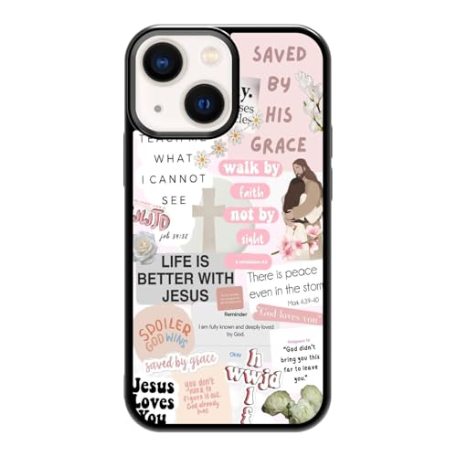 qizjio Christian Phone Case Shockproof Protective Jesus Cases for iPhone 13 Mini
