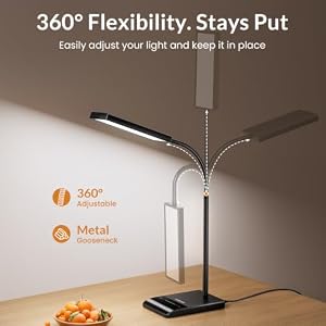LEPOWER Desk Lamp, 800LM LED for Home Office, True Eye-Caring for Reading — photo 6 of 6