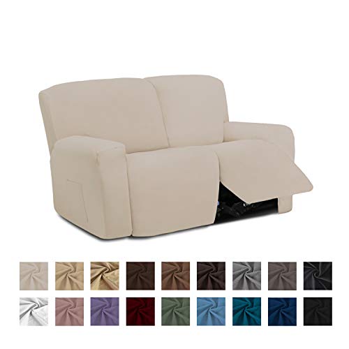 EasyGoing 6 Pieces Microfiber Stretch Sectional Recliner Sofa