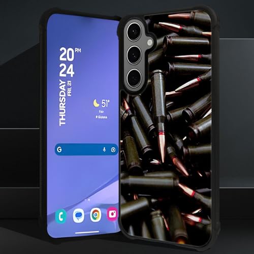 ZHEGAILIAN Compatible with Samsung Galaxy S23 FE Case,AK 47 machine gun ammunition Graphic Design Acrylic Shockproof Anti-Scratch Hard Case for Samsung Galaxy S23 FE