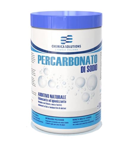 Percarbonato de sodio, aditivo natural, quitamanchas, blanqueador, desinfectante ecológico, bote de 1 kg, 200 lavados Chemica Solutions