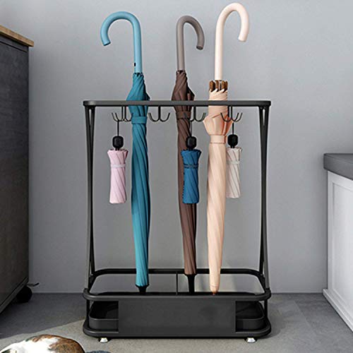 Porte-parapluie design en métal robuste avec plateau de récupération - 8