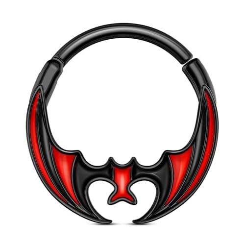 OUFER Bat Segment Ring 16G 10mm – Gothic Nose Hoop