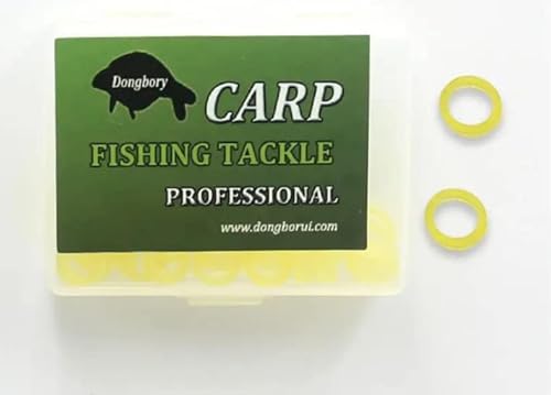 Pellet Bait Bands 100pcs/box Sizes S, M, L Secure Fishing Baits Elastic Bands Carp Coarse Fishing Tackle (L - 6mm)