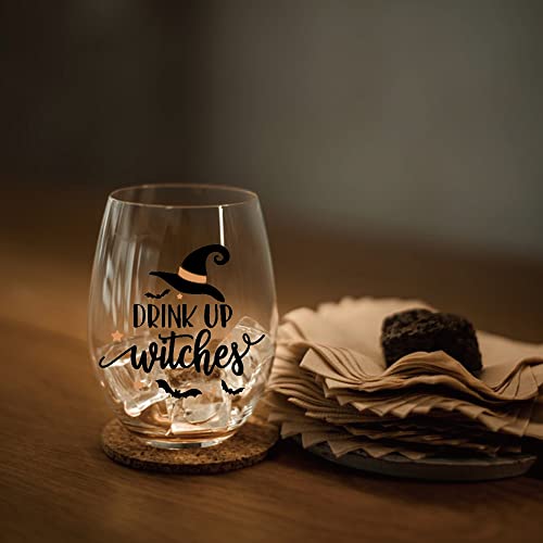 Perfectinsoy Funny Drink Up Witches Wine Glass, Halloweenfunny Wine Glass, Halloweenfunny Gift For Him, Her, Mom, Wife, Boss, Sister #TOP5