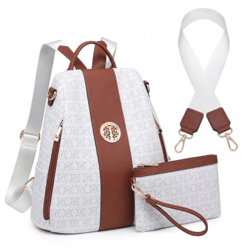 Image of Women Fashion Backpack Purse Multi Pockets Anti-Theft Rucksack Travel Shoulder Bag Handbag