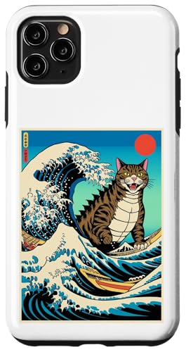 Cat Goods, Ukiyo-e Style, Great Wave Off Kanagawa, Hokusai Katsushika, Traditionelles japanisches Bild, Tier, beliebtes Geschenk für Männer und Frauen Hülle für iPhone 11 Pro Max