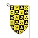 Hazard Pattern Nuclear Skull And Cross Bones Atom Durable Polyester Yard Garden Decorative Flag, Weather-Resistant Double-Stitched 12
