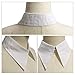Joyci Solid Color Girls Necklace Choker Collar Detachable Lapel False Collar (White)