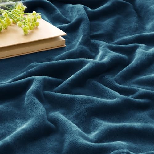 Image of BEDELITE Fleece Blanket Twin Size Mineral Blue Throw Blankets for Couch & Bed, Luxury Plush Cozy Fuzzy Blanket 60x80 inches, Super Soft Warm Lightweight Throw Blanket for Travel Camping
