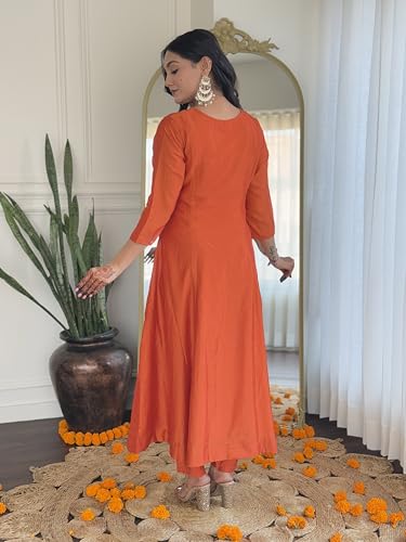 Kurta en soie Vichitra brodé LookMark de qualité supérieure - 4
