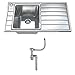 Price comparison product image Dihl Ultra Modern 1.0 Bowl Stainless Steel Kitchen Sink, Drainer & Waste 1041