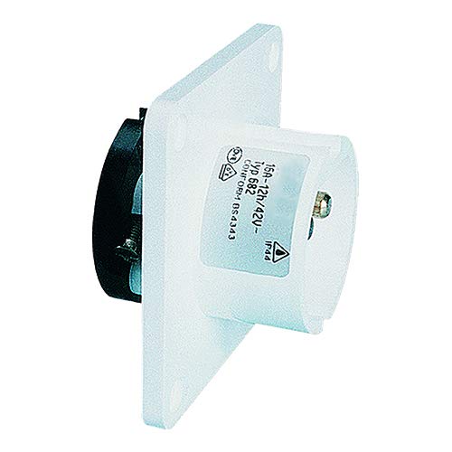 Fiche droite encastrable iP44 3 pôles 32A 12h Blanc IDE mondiale pour installation basse tension