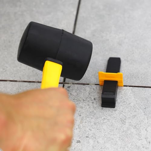 Hardy Universal 2K Rubber Mallet 2-Component Handle with Non-Slip Coating Work Comfort Safety Contoured Precise Solid Colour Black 65 mm