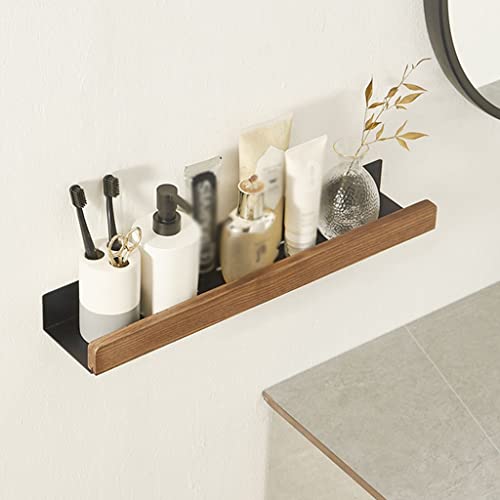 Estante para baño de madera maciza de 50cm para organizar champú 2