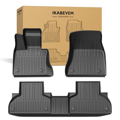 Original 2014-2018 X5 Floor Mats for BMW X5 (F15) All Models - Custom Fit 1st and 2nd Row Floor Mats - All Weather Heavy Duty Non Slip TPE Floor Liners for BMW X5 Accessories 2014-2018 by IKABEVEM - Used condition - US$77.74