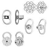 4 Pares Cierre Pendientes Tuercas Hipoalergenicas Cierres Elevadores De Pendientes Para Lobulos Caidos O Rasgados Sujeta Y Levanta Pendientes Cierre Elevador para mujeres y hombres