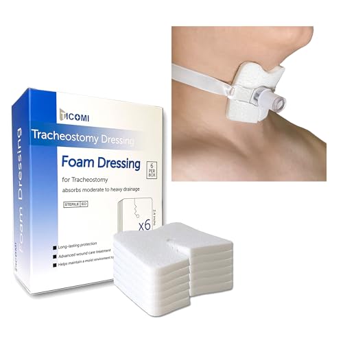 tracheostomy dressing pad thicken sponges trach stoma care  sterile pack of 6