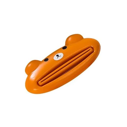 1Pc Multi-Functional Adorable Cartoon Toothpaste Squeezer - Plastic Tube Dispenser for Bathroom & Kitchen, Easy-to-Use, Durable Home Gadget, Cute Animal Design, Bathroom Decor,Bear