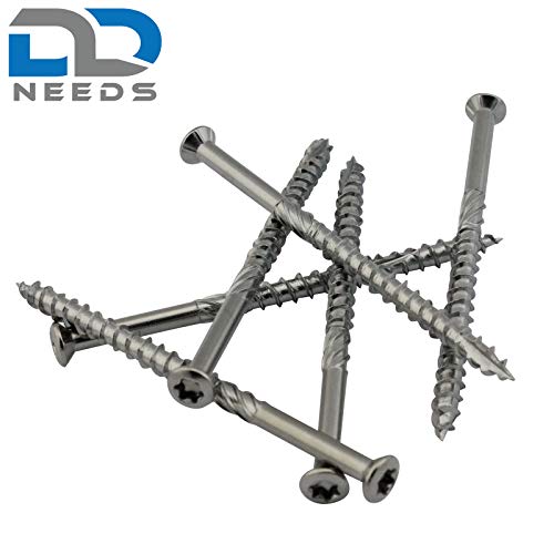 D2D | VPE: 100 Stück - Terrassenschrauben 5 x 40 mm mit Innensechsrund TX und CUT-Spitze aus Edelstahl C1 - Terrassenbauschrauben mit Schneidkerbe