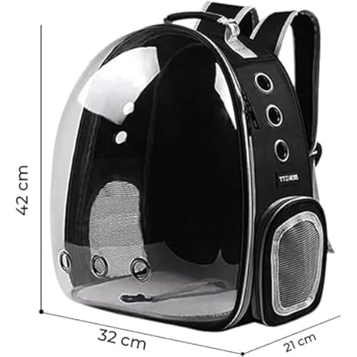 Mochila De Transporte Para Pets Cachorros E Gatos Com Ventilação Transparente E Visão Panorâmica Bol