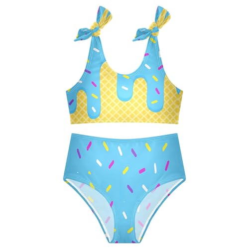 Image of Girls Tankini Swimsuit Bathing Suit Two Piece Bikini Summer Beach Swimwear with Adjustable Strap 3-12 Years