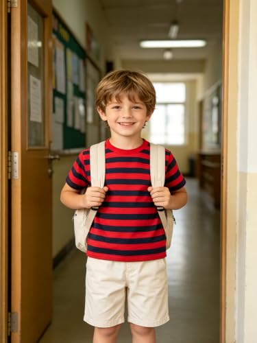 Image of Magic Park 6M-14Y Kid Striped T-Shirt Boys Cotton Tee Basic Top