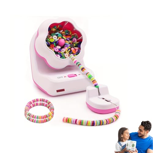 Máquina Eléctrica para Hacer Pulseras   Kit de Fabricación de Joyas DIY con Agujas y Cordón Elástico, Máquina Automática para Ensartar Perlas de Arcilla y Polímero, Regalo Perfecto Perlas No Incluidas
