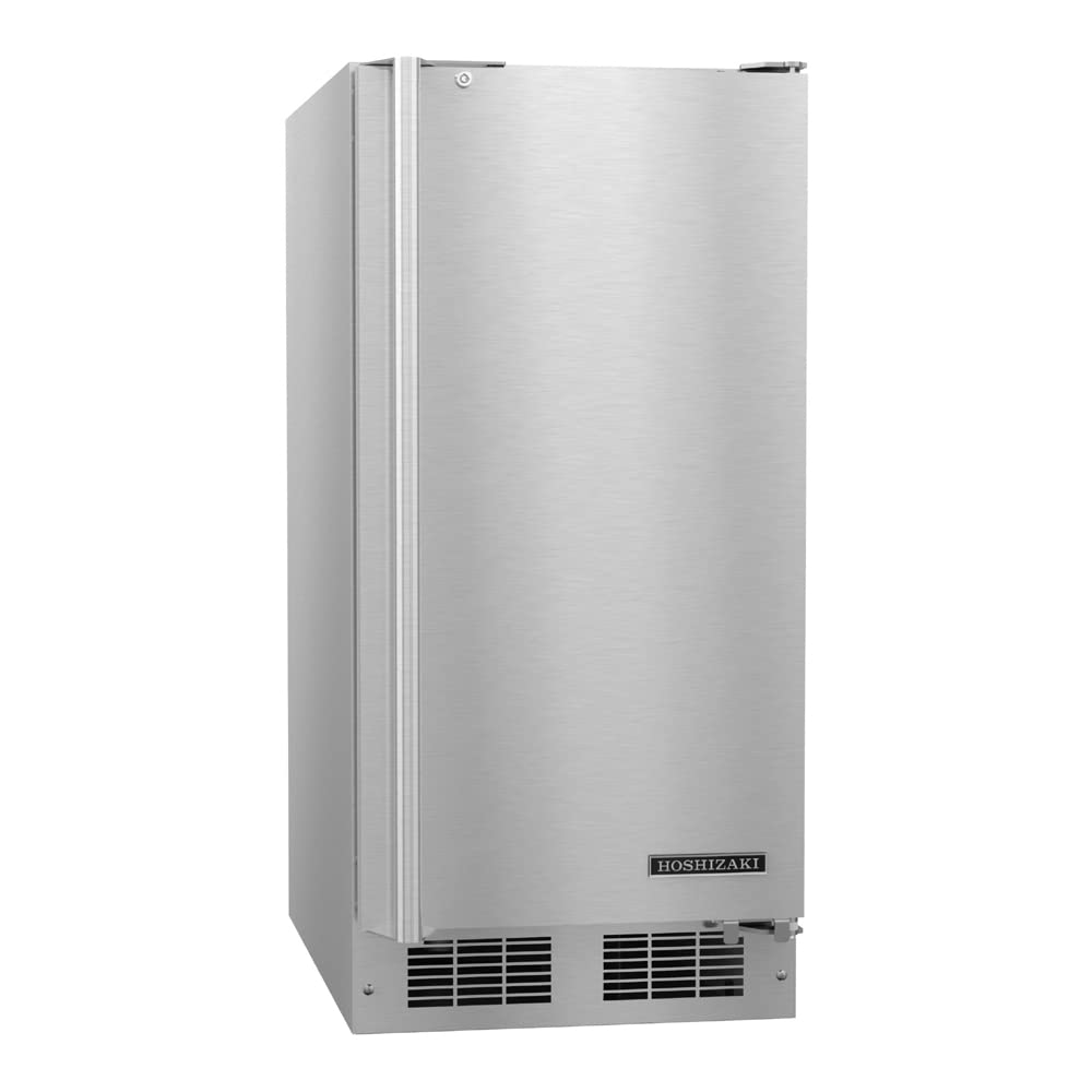Hoshizaki HR15A 14.8-Inch One Door Solid Door Compact Undercounter Refrigerator, Stainless Steel, 115v
