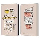 Head Case Designs Officially Licensed Gilmore Girls Life's Short Talk Fast Graphics Leather Wallet Case Compatible with Amazon Kindle 11th Gen (2024)